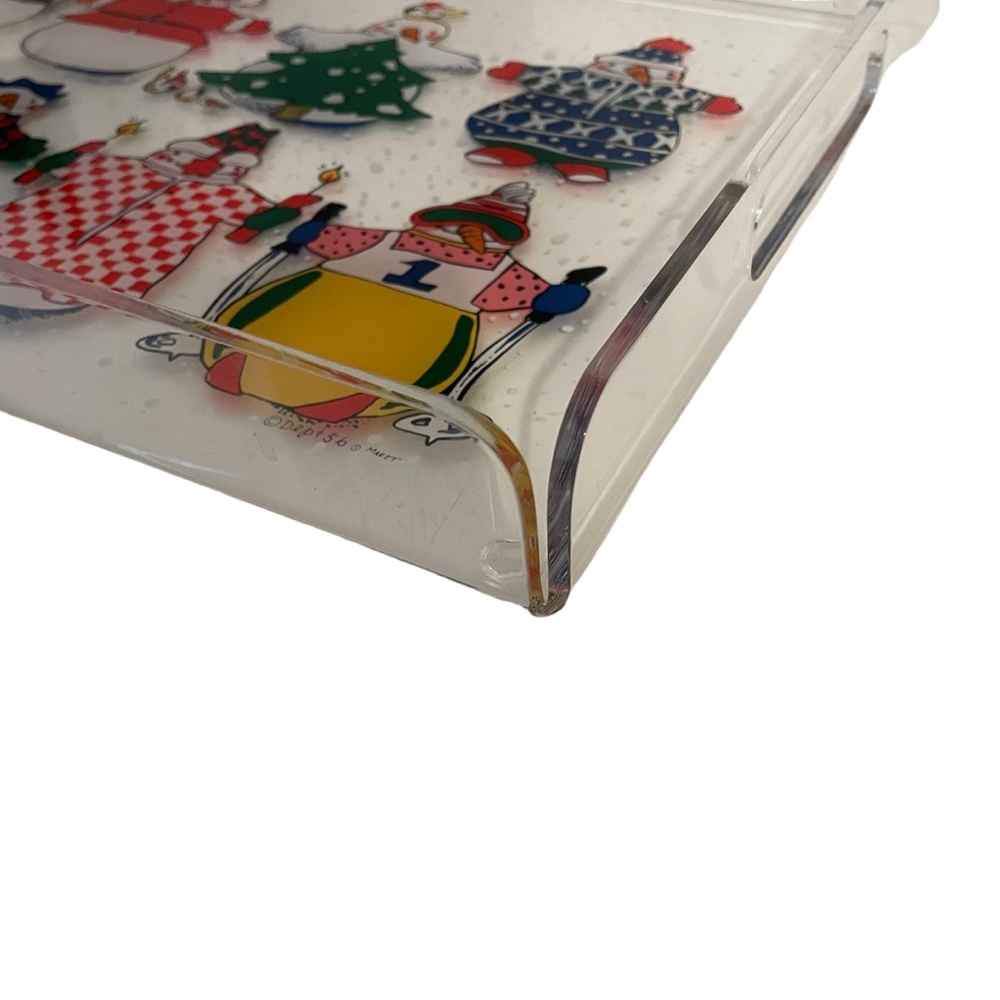 Department 56 Acrylic Christmas Snowman‎ Serving Tray - Picture 4 of 5